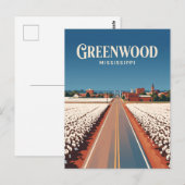 Greenwood Mississippi Briefkaart (Voorkant / Achterkant)