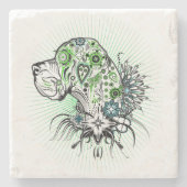Greeny Great Dane Stenen Onderzetter (Voorkant)