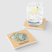 Greeny Great Dane Stone-Onderzetter Stenen Onderzetter (Zijkant)