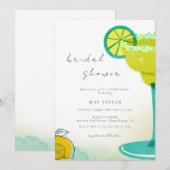 Greeny Waterverf Tacos & Tequila Vrijgezellenfeest Kaart (Voorkant / Achterkant)