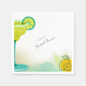 Greeny Waterverf Tacos & Tequila Vrijgezellenfeest Servet (Voorkant)