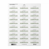 Greeny Wild Meadow Botanical Wedding Address Etiket (Full Sheet)