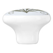 Greep in Keramiek gedachte wilde bloem (Zijkant)