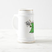 Greep Stein White en Gold Bierpul (Voorkant links)