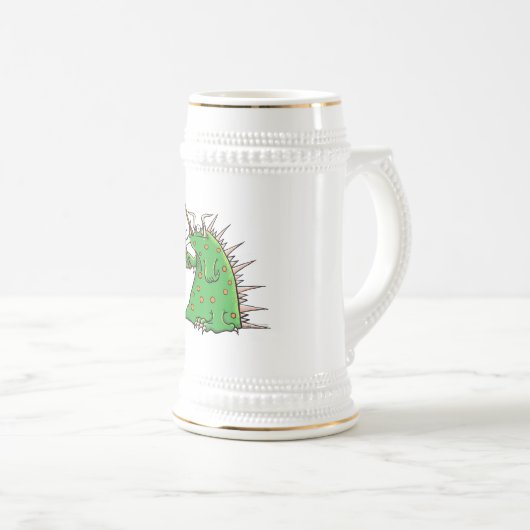 Greep Stein White en Gold Bierpul (Voorkant rechts)