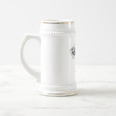 Greep Stein White en Gold Bierpul (Links)