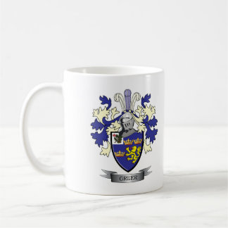 Greer Family Crest Coat of Arms Koffiemok