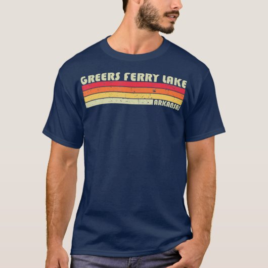 GREERS FERRY LAKE ARKANSAS Funny Fishing Camping T-shirt (Voorkant)