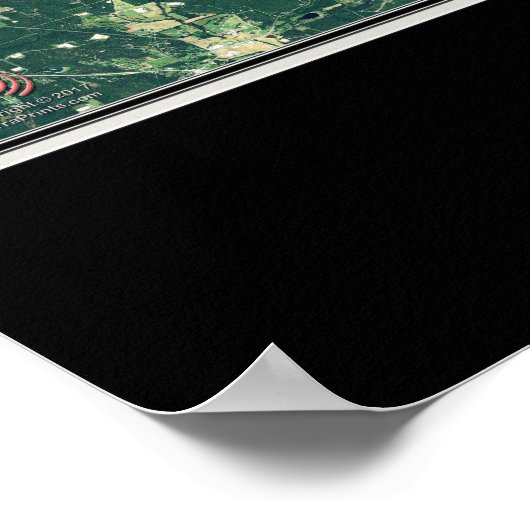 Greers Ferry Lake Arkansas Satellite Poster Map (Hoek)