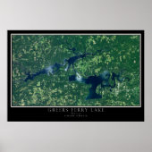 Greers Ferry Lake Arkansas Satellite Poster Map (Voorkant)