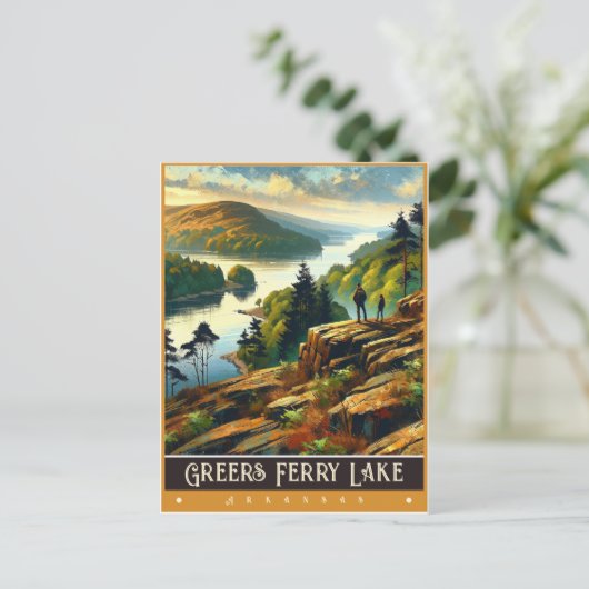 Greers Ferry Lake, Arkansas |  schilderij Briefkaart (Staand voorkant)