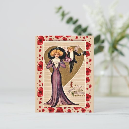 GREET THEE VALENTIJN |  VALENTIJN BRIEFKAART (Staand voorkant)