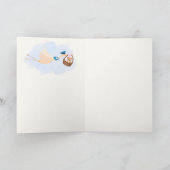 Greeting card baby is coming  feestdagen kaart (Binnen)