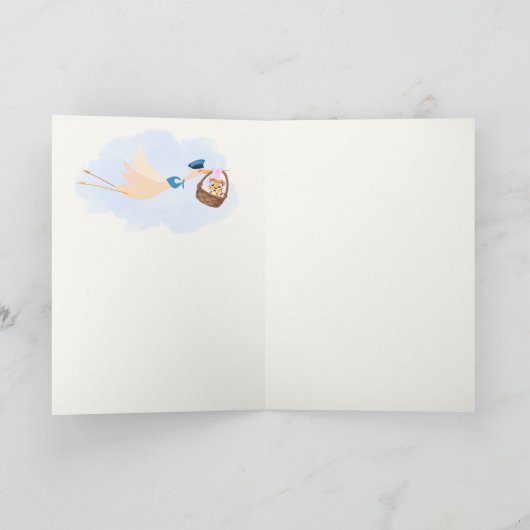 Greeting card baby is coming  feestdagen kaart (Binnen)