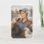 Greeting Card Country Chicks Kaart (Voorkant)