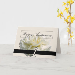 Greeting Card - First Anniversary Carnation Kaart