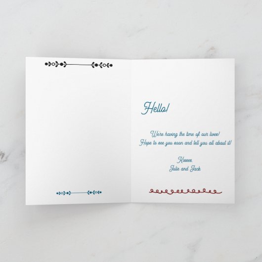 Greeting card from Lisbon, Alfama, Portugal Kaart (Binnen)