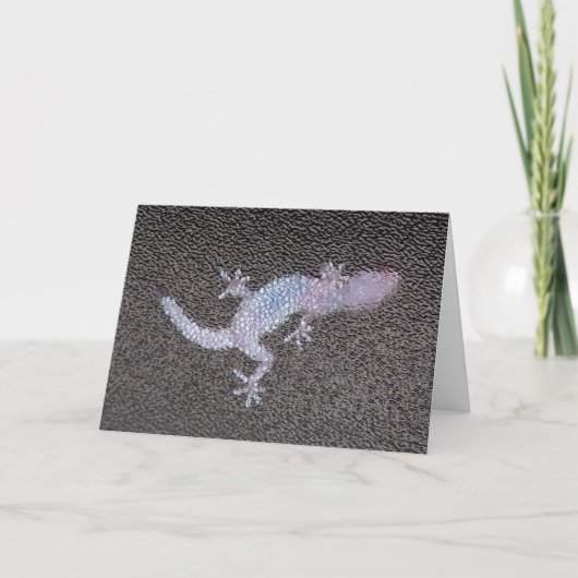 Greeting Card Gecko on Glass Kaart (Voorkant)