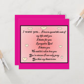 Greeting card 'I want you" Kaart (Voorkant / Achterkant in situ)