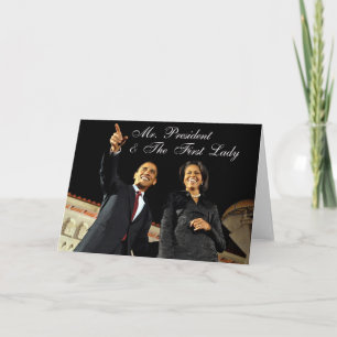 Greeting Card Mr President & The First Lady Kaart