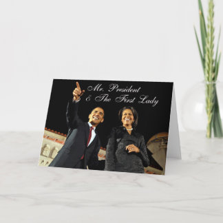 Greeting Card Mr President & The First Lady Kaart