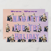 Greeting card navy blue and pink feestdagenkaart (Voorkant / Achterkant)