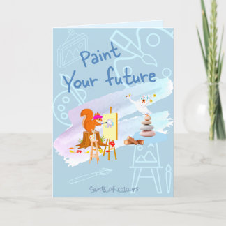 Greeting card paint your future feestdagen kaart