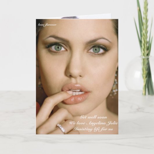 Greeting Card Support Angelina Jolie Kaart (Voorkant)