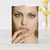 Greeting Card Support Angelina Jolie Kaart (Gele Bloem)