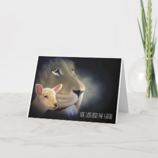 greeting card: The Lion and the Lamb Kaart