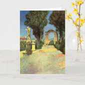 Greeting card - Villa Garden by Maxfield Parrish Kaart (Gele Bloem)