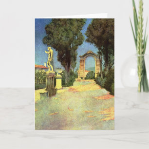 Greeting card - Villa Garden by Maxfield Parrish Kaart