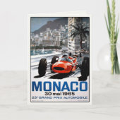 Greeting Card With Monaco Grand Prix Poster Kaart (Voorkant)