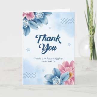 greeting card  with thank you note  kaart