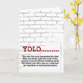 Greeting Card Yolo You Only Live Once Kaart (Gele Bloem)