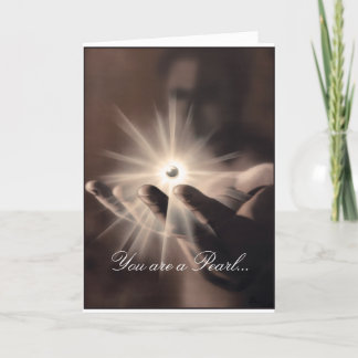 Greeting card: You are a pearl in Gods hand Kaart