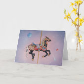 Greeting Cards - Petaluma Carousel Horse 1 Kaart (Gele Bloem)