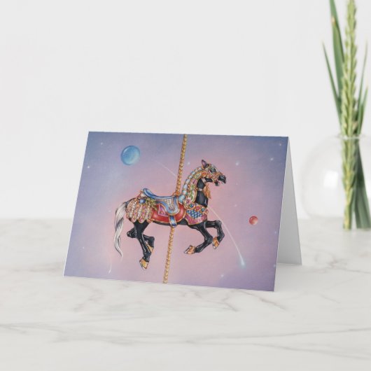 Greeting Cards - Petaluma Carousel Horse 1 Kaart (Voorkant)