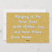 Greeting colour gold  feestdagenkaart (Achterkant)