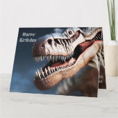 Greeting Fellow T-rexs, Big Birthday Kaart (Voorkant)