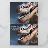 Greeting Fellow T-rexs, Big Birthday Kaart (Binnen)