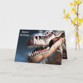 Greeting Fellow T-rexs, Birthday Kaart (Gele Bloem)