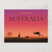 Greeting from Austrailia Briefkaart Kangaroos (Voorkant)