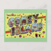 Greeting from CONEY ISLAND New York Briefkaart (Voorkant)