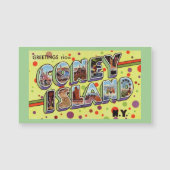 Greeting from CONEY ISLAND New York Magnetic Card (Voorkant)