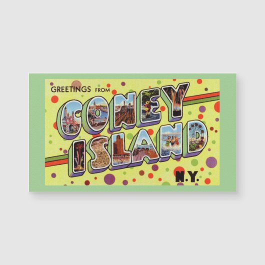 Greeting from CONEY ISLAND New York Magnetic Card (Voorkant)