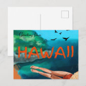 Greeting from Hawii Beauful strand  Briefkaart (Voorkant / Achterkant)