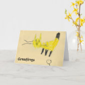 Greeting from Q-KAT Kaart (Gele Bloem)