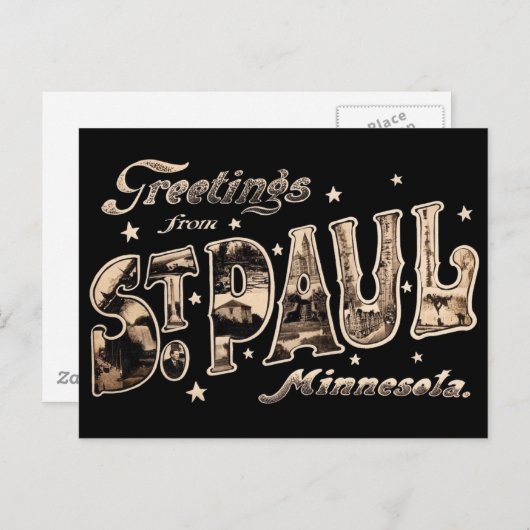 Greeting from St. Paul Minnesota Briefkaart (Voorkant / Achterkant)