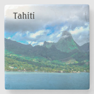 Greeting from Tahiti Stenen Onderzetter